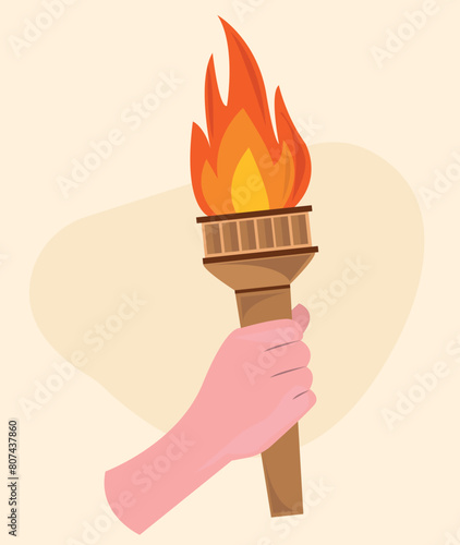 Olympic vector illustrations. Olympic icons, medals and torch vector set