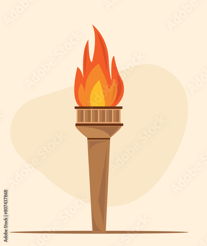 Olympic vector illustrations. Olympic icons, medals and torch vector set
