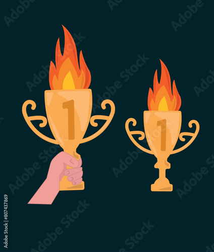 Olympic vector illustrations. Olympic icons, medals and torch vector set