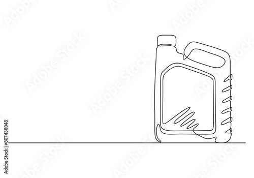 Gallon continuous one line drawing vector illustration 