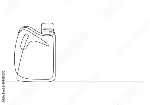 Gallon continuous one line drawing vector illustration 