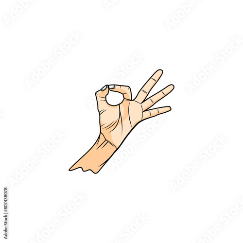 chin mudra gesture hand illustration