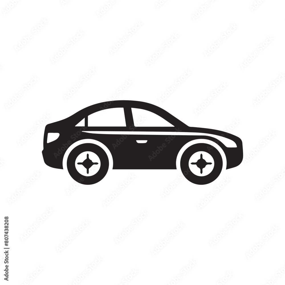car icon. simple, flat vector illustration in white background car icon. simple, flat vector illustration in white background