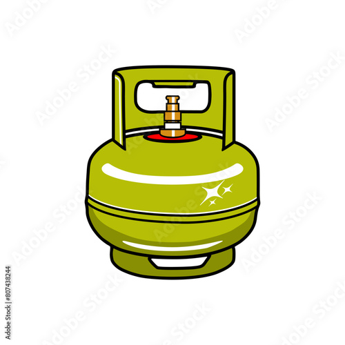 green LPG gas vector illustration, gas elpiji vektor