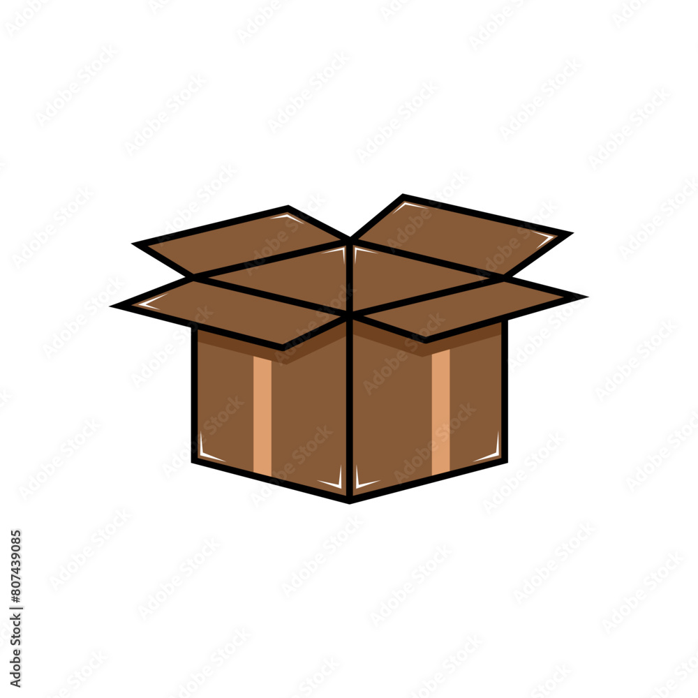 an open brown cardboard box vector illustration an open brown cardboard box vector illustration