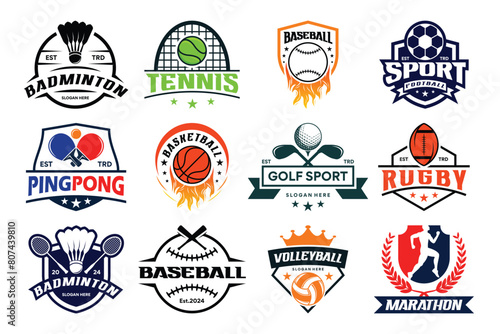 sport badge logo design collection