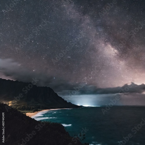 Tropical star night in Hawaii Kauai. © KauaiAdventures