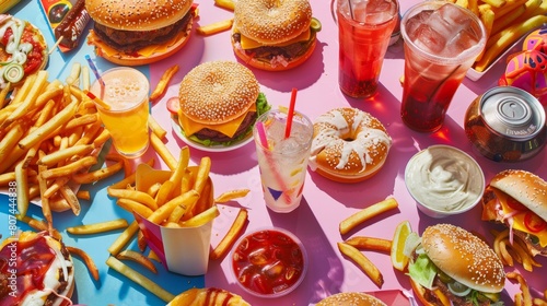 collage of various fast food products and drinks