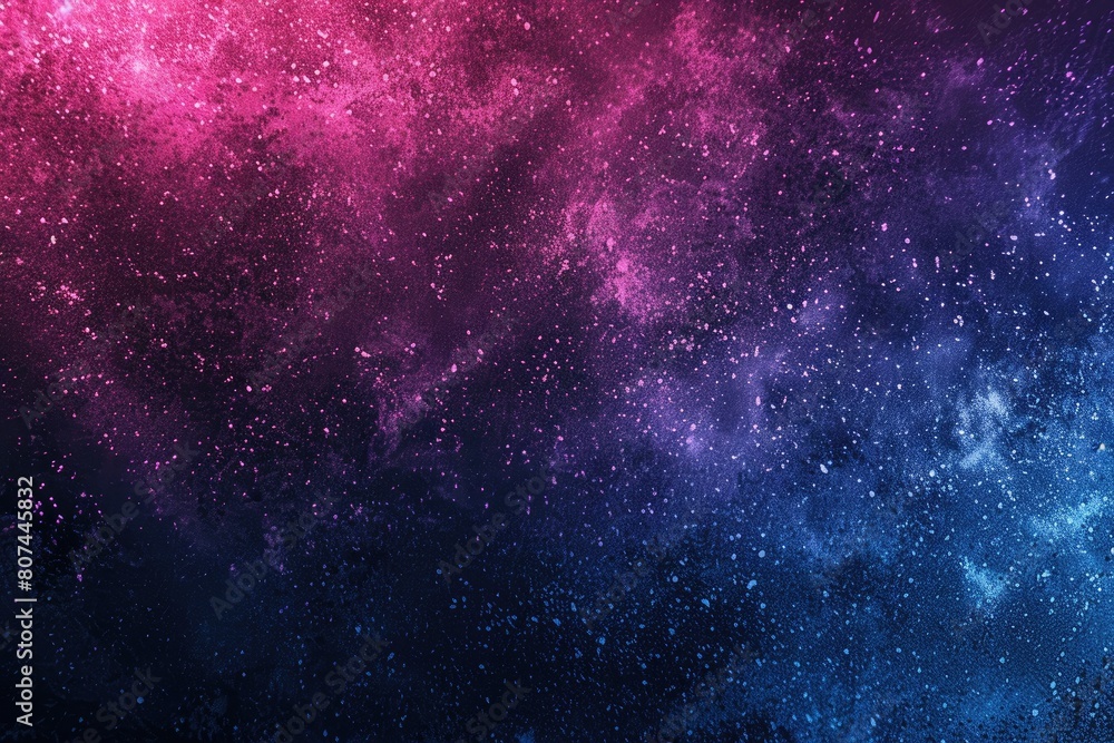 A colorful space background with blue and purple stars. The background is a mix of blue and purple, giving it a vibrant and energetic feel
