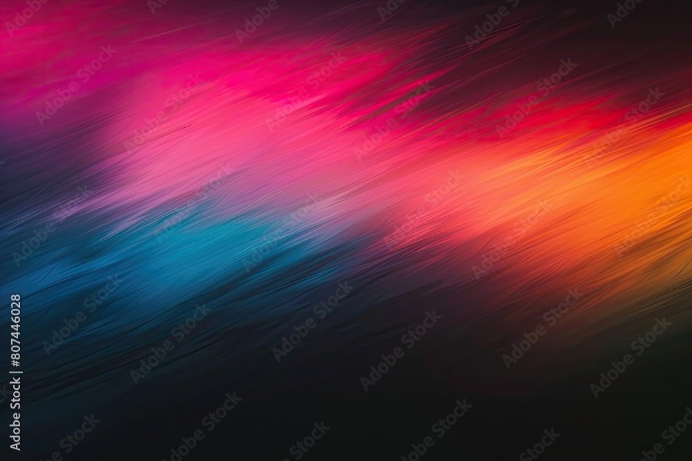 A colorful background with a black foreground. The background is a mix of blue, red, and purple