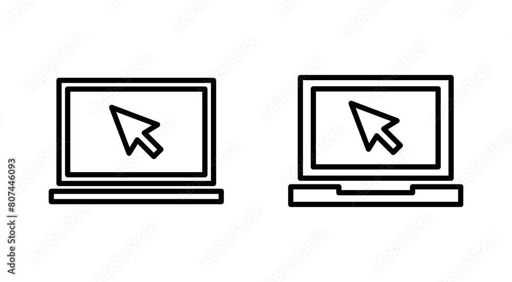 Laptop icon set. computer icon vector Laptop icon set. computer icon vector