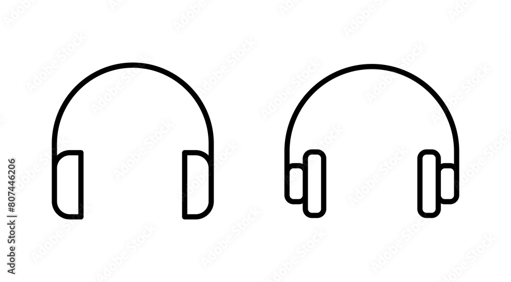 Headphone icon set. Headvector icon symbols Headphone icon set. Headvector icon symbols