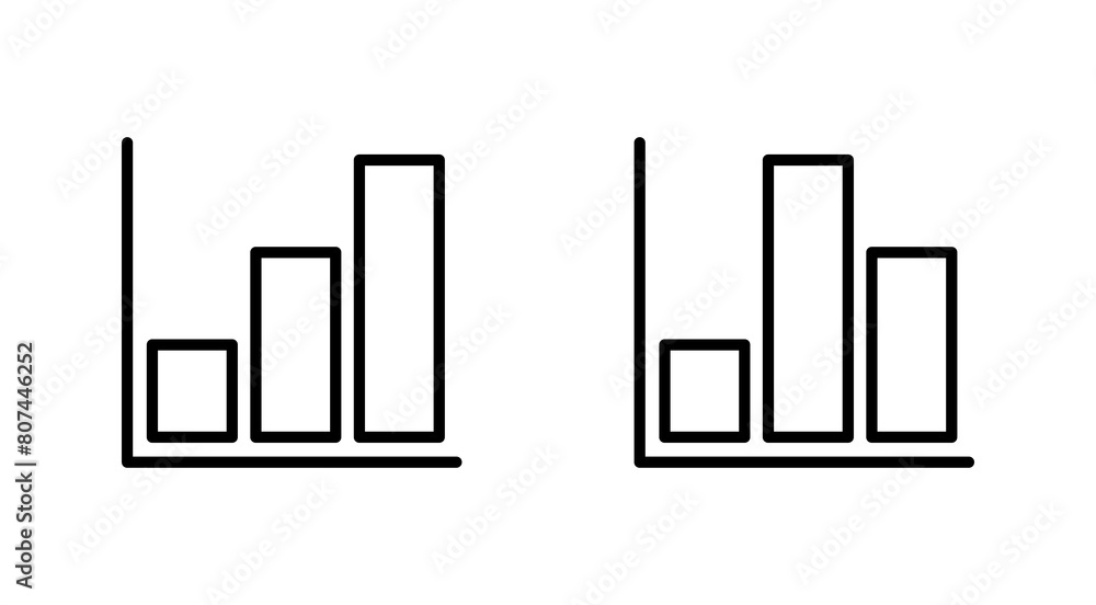 Growing graph Icon set. Chart icon. diagram icon