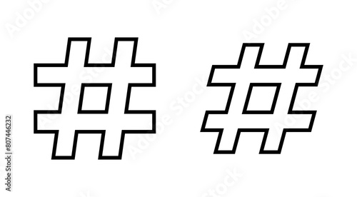 Hashtag icon set. hashtag symbol