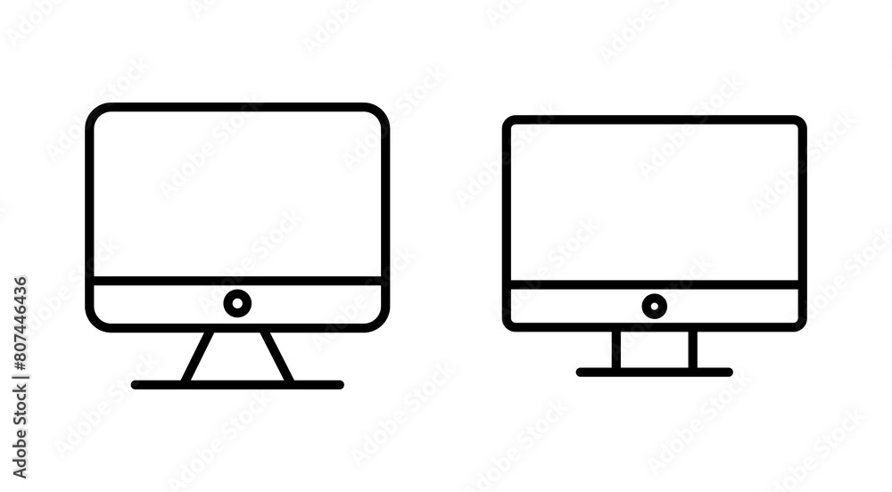 Computer icon set. computer monitor icon vector. Computer icon set. computer monitor icon vector.