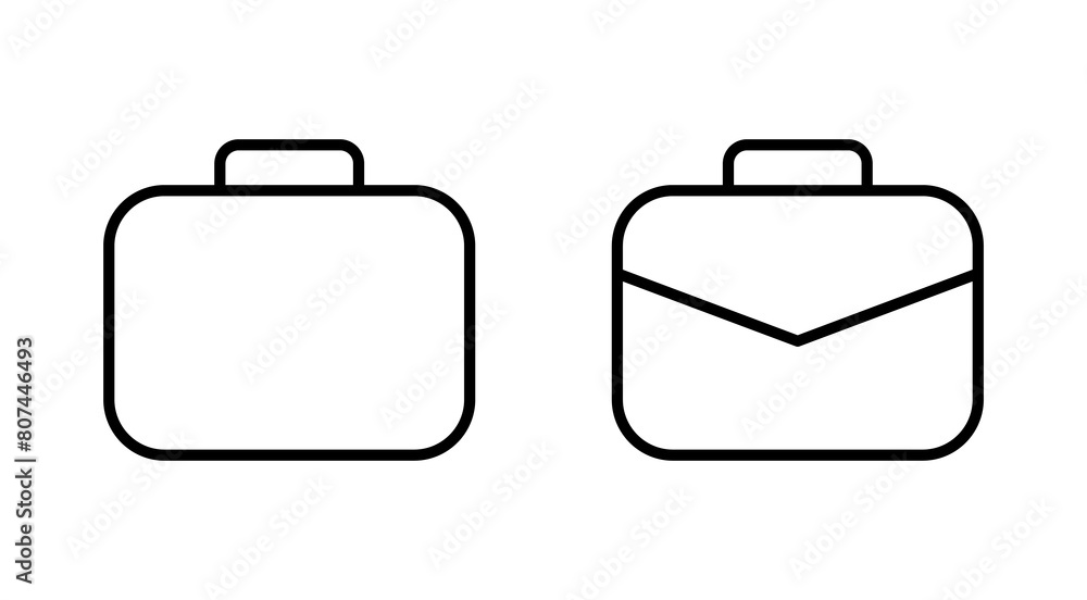 Briefcase icon set. suitcase icon. luggage symbol. Briefcase icon set. suitcase icon. luggage symbol.