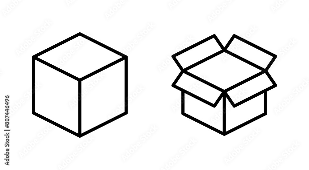 Box icon set. box vector icon, package, parcel Box icon set. box vector icon, package, parcel
