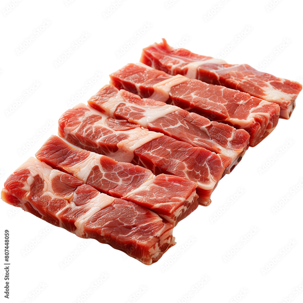 Fototapeta premium raw meat isolated on white
