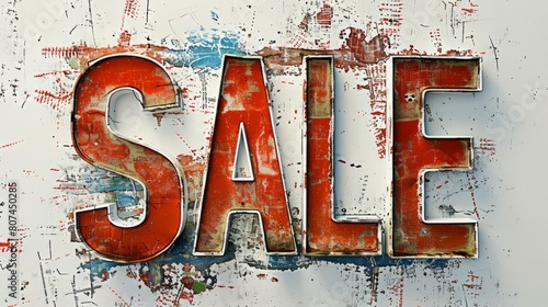 The word Sale created in Altered Art.