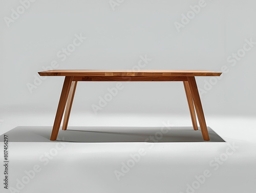 Dining table  Four legs  clean and simple design  on a grey background