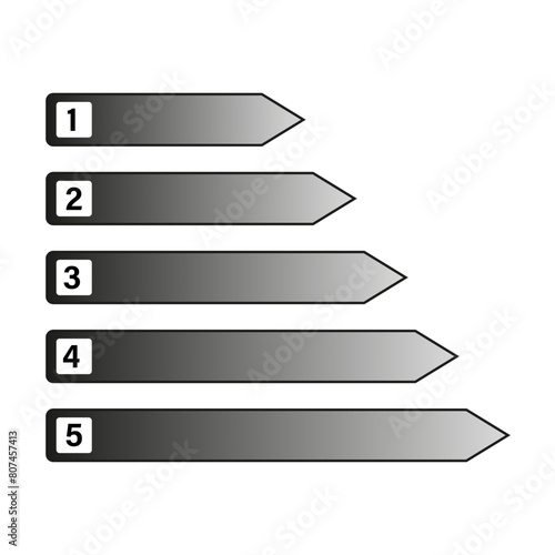Sequential arrow indicators. Step navigation Vector. Directional signs set. Information pointers design.