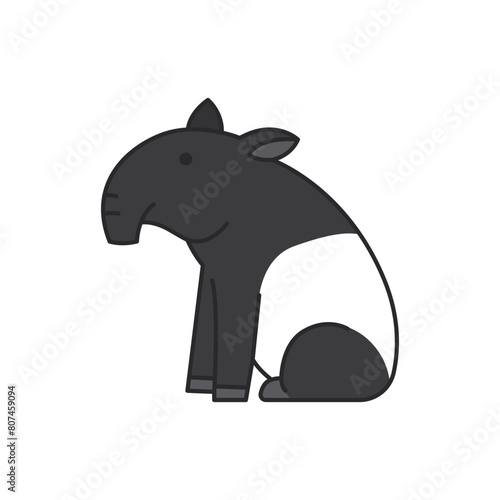 Cute tapir illustration