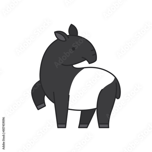 Cute tapir illustration