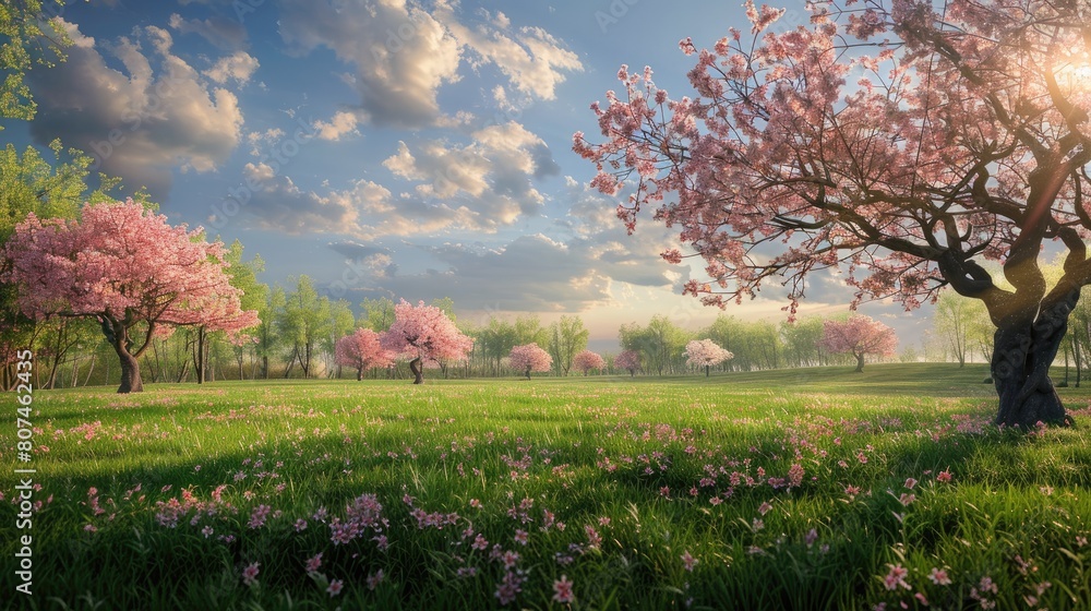 Tranquil Spring Landscape: Nature's Renewal Tranquil Spring Landscape: Nature's Renewal