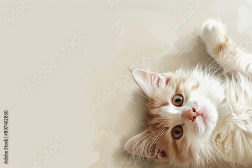 International cat day Poster design background - generative ai photo