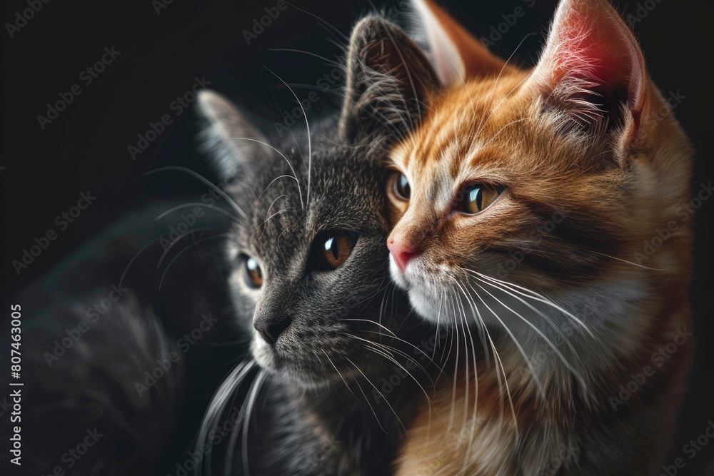 International cat day Poster design background - generative ai International cat day Poster design background - generative ai