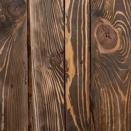 Oak wood with grain texture for copy space. Old rustic ancient hardwood. Three-dimensional, rich brown and golden colour.