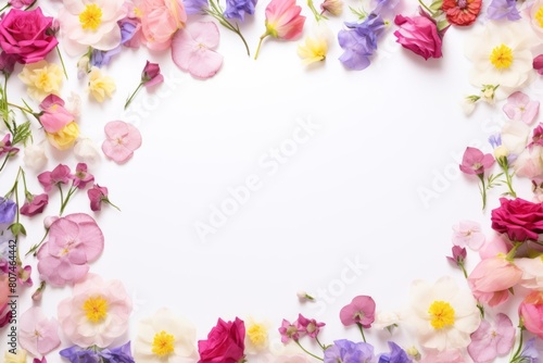 Wallpaper Mural カラフルなお花のフレーム Torontodigital.ca