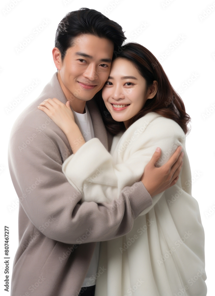 PNG A new married couple portrait hugging adult. PNG A new married couple portrait hugging adult.