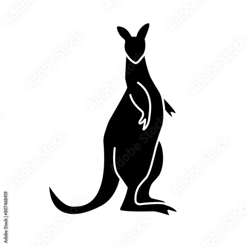 kangaroo silhouette icon 