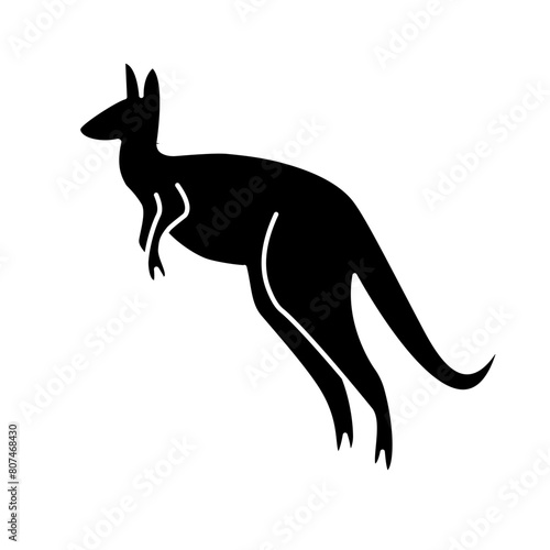 kangaroo silhouette icon 