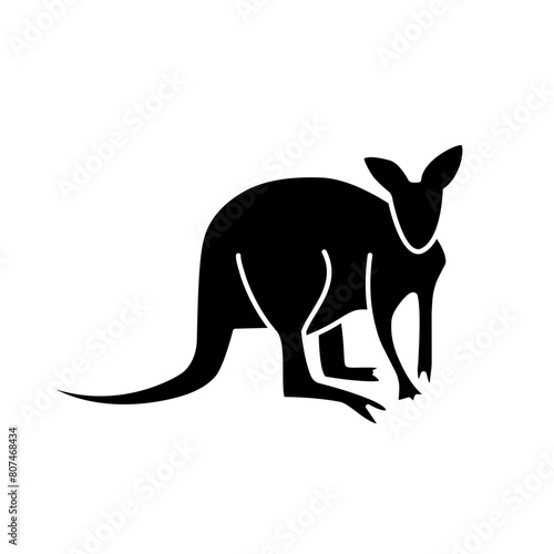 kangaroo silhouette icon 
