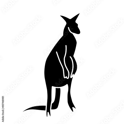 kangaroo silhouette icon 