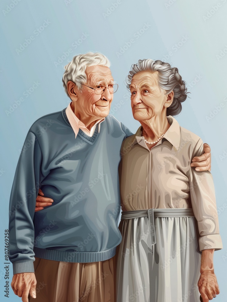 Grandparents day Poster design, realistic, HD, copy space - generative ai Grandparents day Poster design, realistic, HD, copy space - generative ai