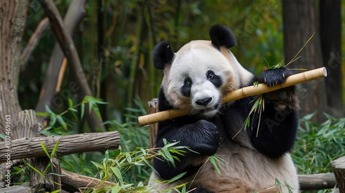 Panda s Delightful Reaction to a Fresh Bamboo Treat