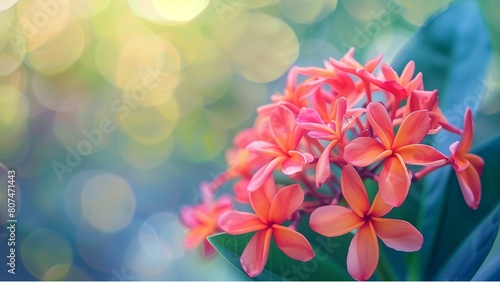 close up ixora flowers. with high resolution photography  copy space for text banner background