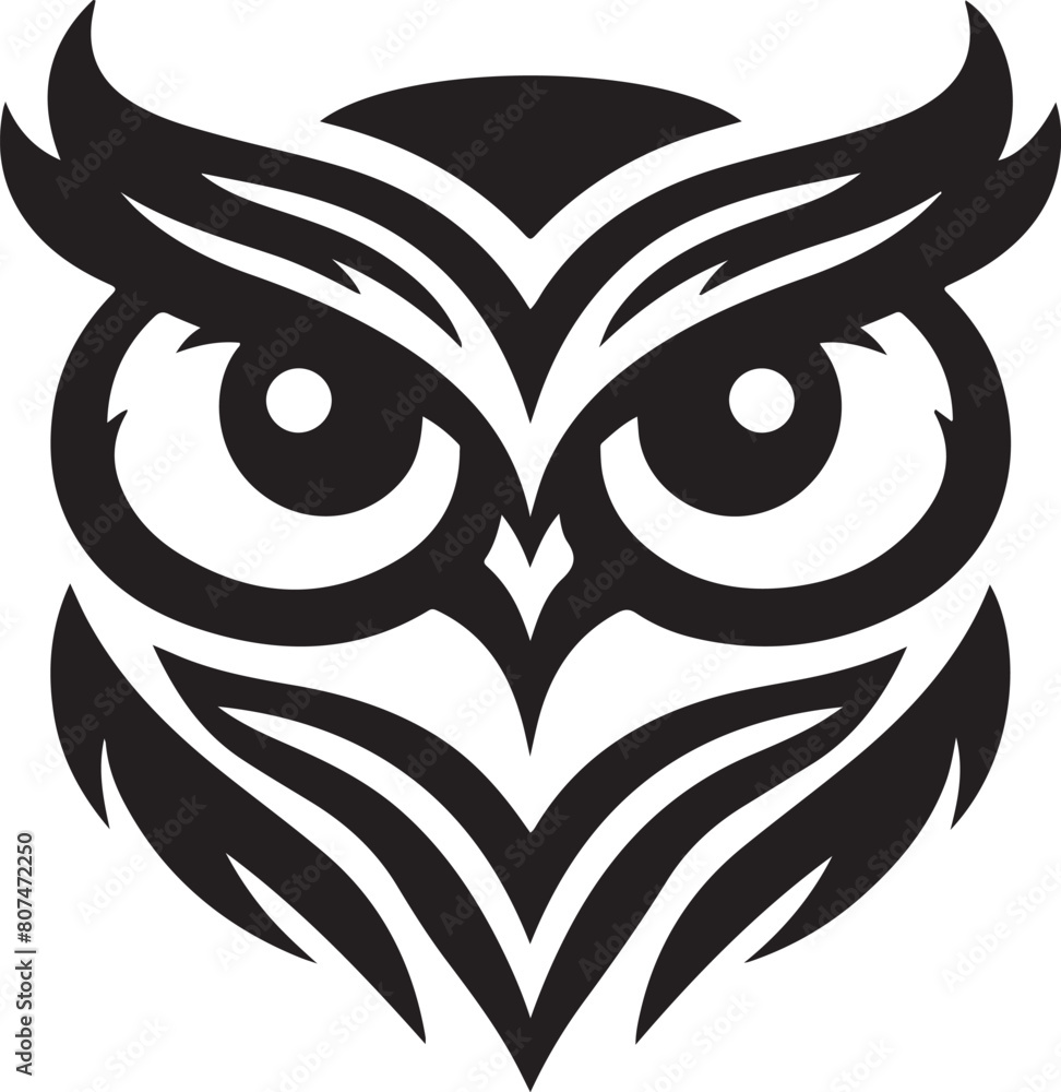 Owl Head Vector Design Owl Head Vector Design