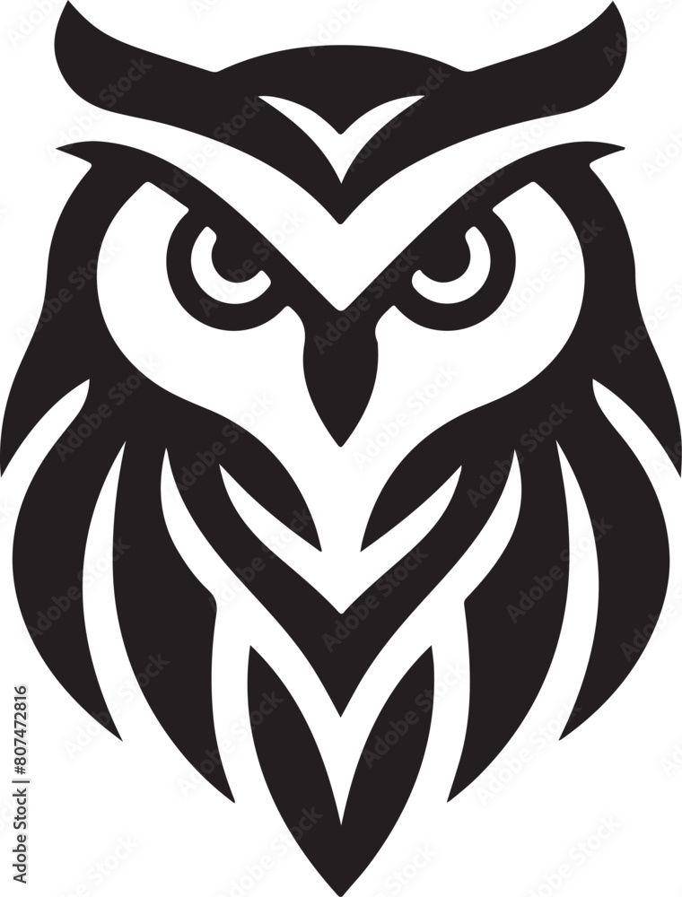 Owl Head Vector Design Owl Head Vector Design