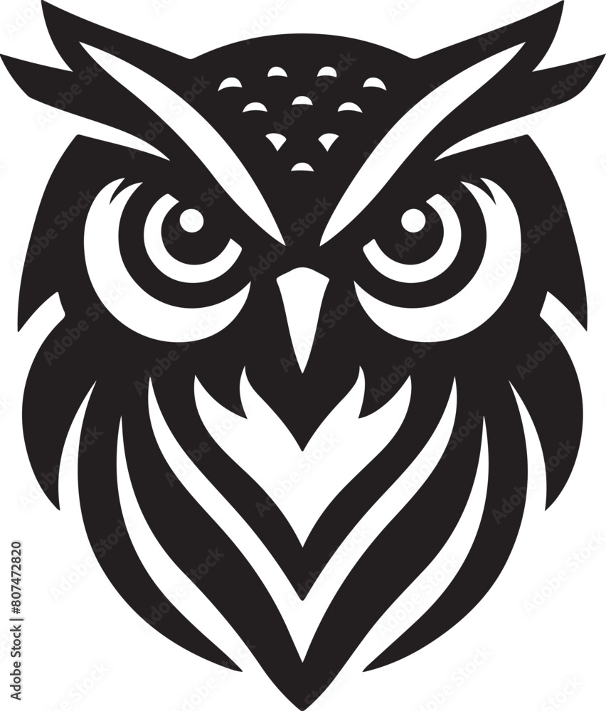Owl Head Vector Design Owl Head Vector Design