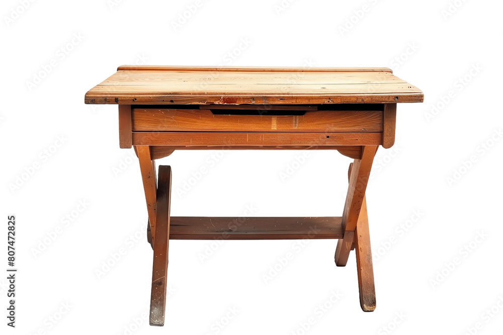 Old wooden furniture - chair and table, isolated Old wooden furniture - chair and table, isolated