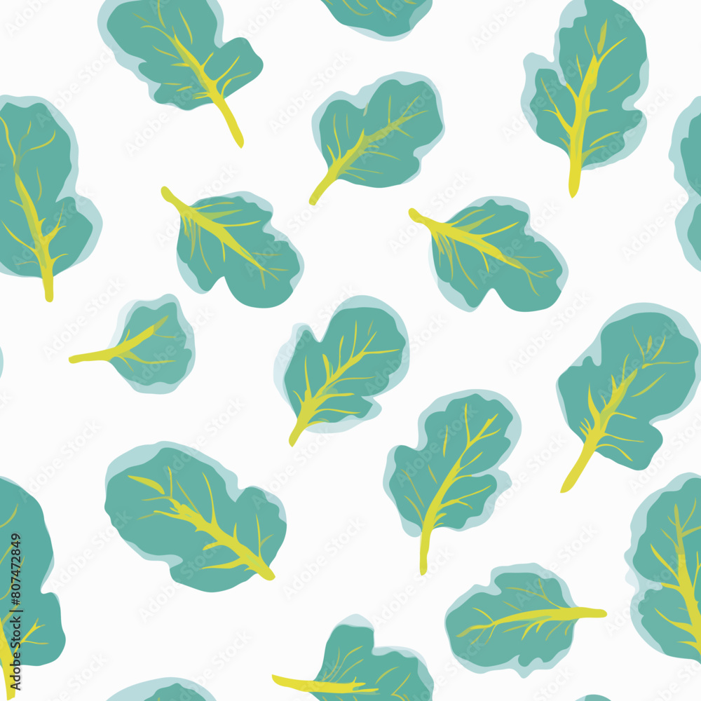 Obraz premium Seamless Colorful Spinach Pattern