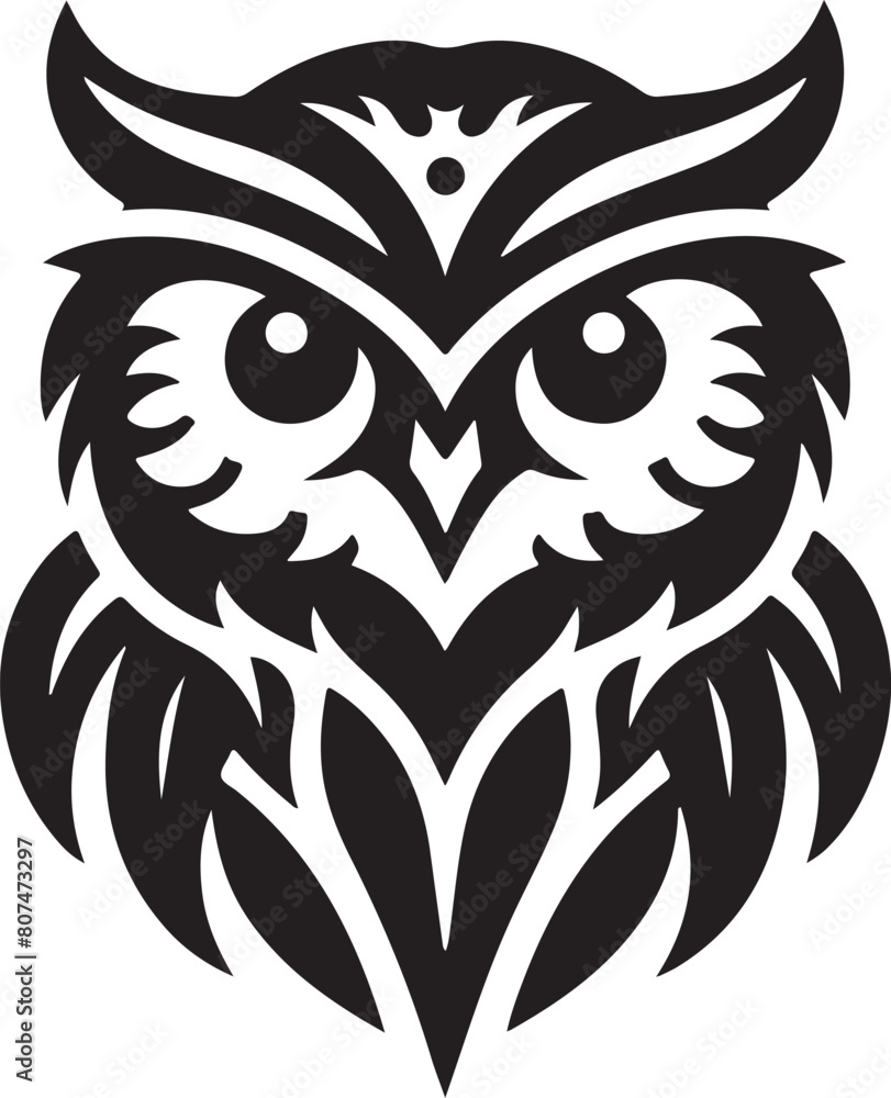 Owl Head Vector Design Owl Head Vector Design