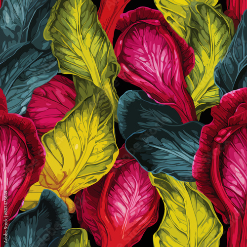 Seamless Colorful Spinach Pattern