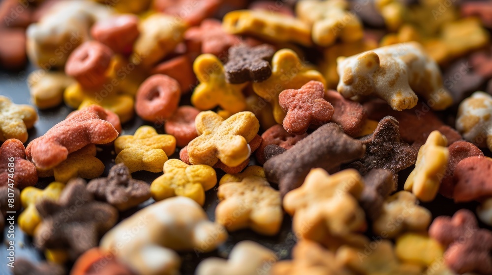 Dog food with different shapes generative ai Dog food with different shapes generative ai