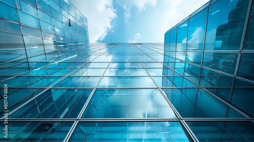Wallpaper Mural Dynamic image of professional cleaners at work on the exterior of a towering glass building, showcasing the scale of their task Torontodigital.ca