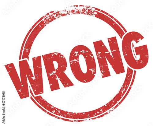 Фотография Wrong Incorrect False Answer Stamp Response 3d Illustration